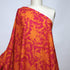 EXCLUSIVE 90% Linen 10% Silk – 'Floral Hero' | Magenta & Persimmon Orange